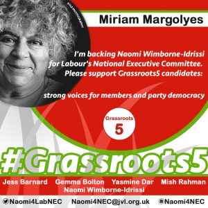 Miriam Margolyes endorsement of Grassroots5
