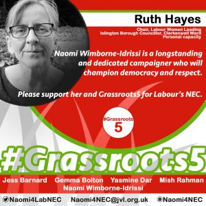 Ruth Hayes endorsement for Grassroots 5